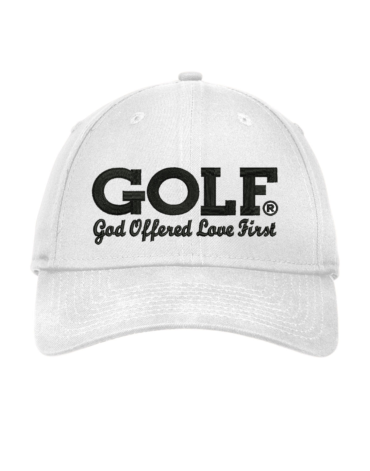 GOLF® Unisex Cap - God Offered Love First® Embroidered New Era Cap® One Size Fits Most Adults - COATES Christian Apparel